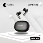 Awei T88 Bluetooth 5.3 Earphones – HiFi Surround Sound, 30H Battery, IPX6 Waterproof, Type-C Charging