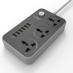 LDNIO SC3604 Power Strip with 3 AC Sockets and 6 USB Ports Charger - Nasmik