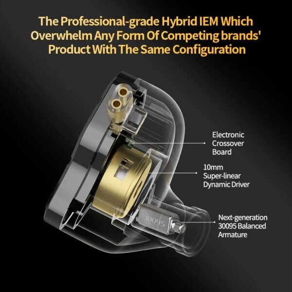 KZ ZSN Pro 2 Hybrid 1BA+1DD Driver Earphones with Detachable Cable