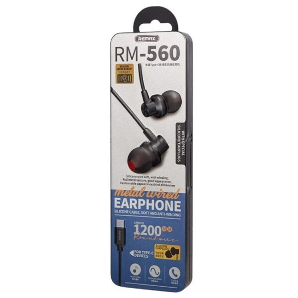 REMAX RM-560 Type-C In-Ear Stereo Metal Wired Earphone
