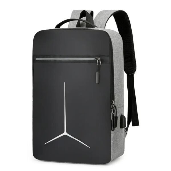 4 PC'S Combo Pack Men's Casual Waterproof Laptop Backpack Set College & Computer Bag With Wallet - Silver