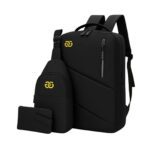 Premium 3-in-1 Laptop Backpack Combo – Waterproof, USB Port, Sling Bag & Wallet for School, College, Office & Travel Bag