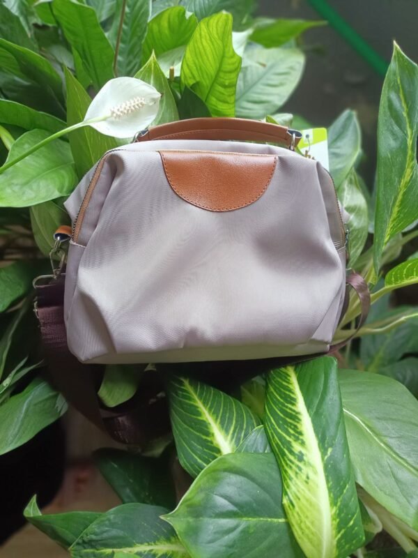 Women's High Quality Waterproof Nylon Crossbody HandBag with Detachable Strap Shoulder Bag (Brown)