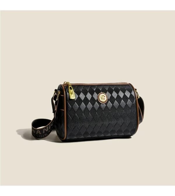 Women’s Lightweight PU Leather Crossbody Handbag – Adjustable Strap Zipper Shoulder Bag