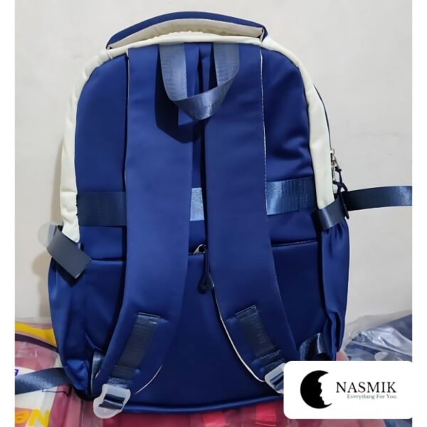 Academy Style Lightweight School & College Backpack – Oxford Softback Laptop Compartment Bag (Blue)