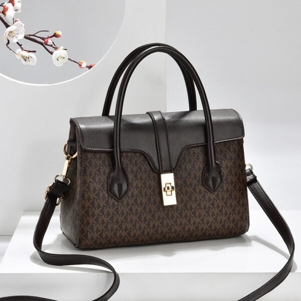 Ergocar Women's Tote Handbag – Stylish PVC Leather Waterproof Shoulder & Crossbody Bag with 3 Chambers, Durable Design-Coffee