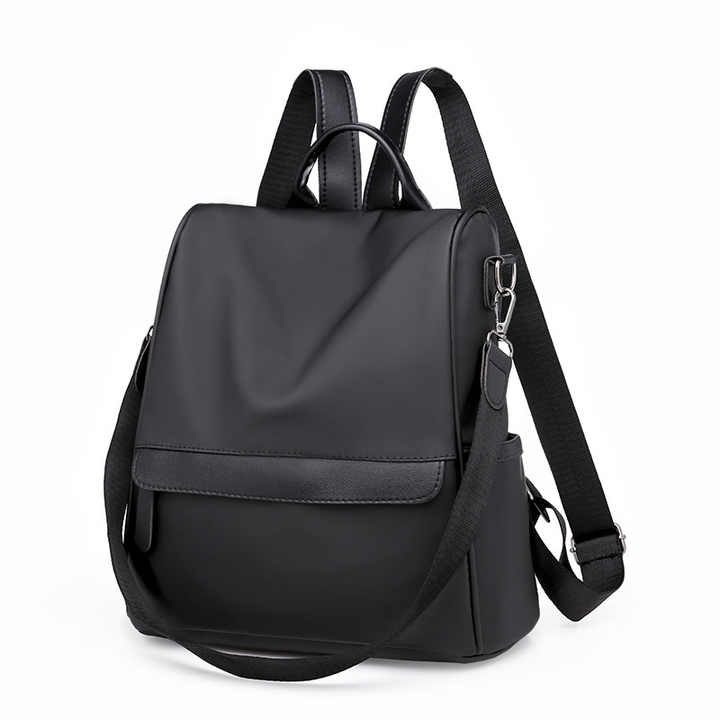 Women’s Waterproof Anti-Theft Nylon Backpack – Multi-Style Travel, Daily & College Bag (Black)