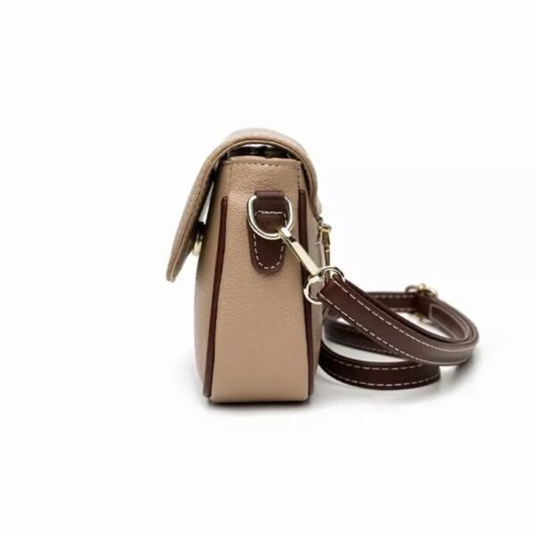 PU Leather Waterproof  Handbag for Women – Small Crossbody, Shoulder Bag with Zipper Pockets(Brown)
