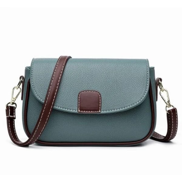 PU Leather Waterproof  Handbag for Women – Small Crossbody, Shoulder Bag with Zipper Pockets(Blue)