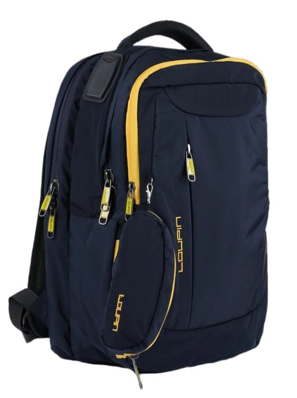Large Capacity 3-Layer Laptop Backpack with Extra Mini Bag | 18" x 12" Durable Nylon & Microfiber School, College & Office Bags