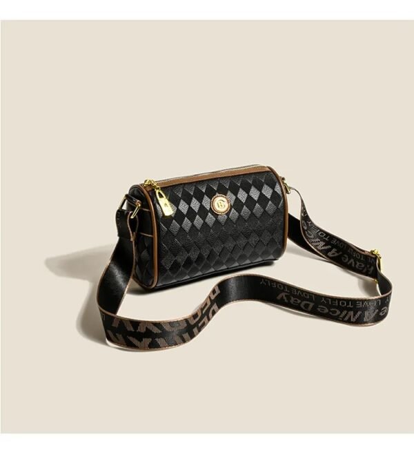 Women’s Lightweight PU Leather Crossbody Handbag – Adjustable Strap Zipper Shoulder Bag