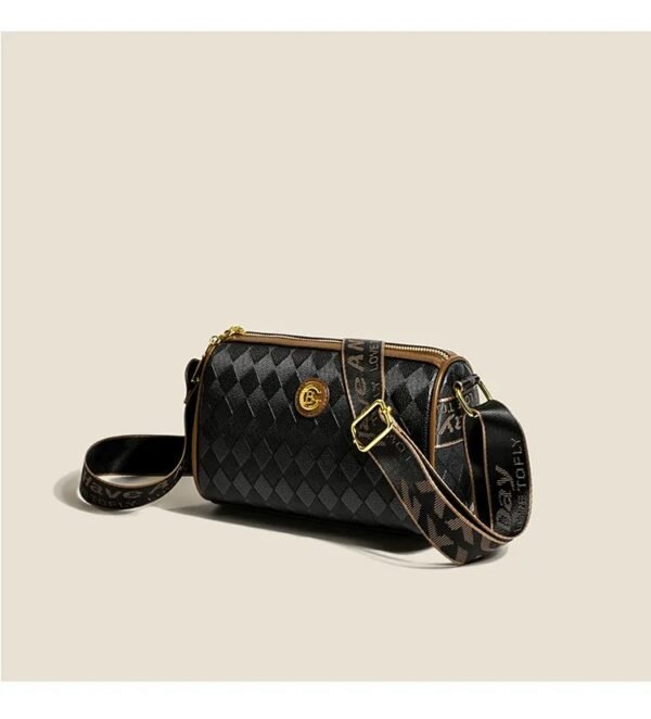Women’s Lightweight PU Leather Crossbody Handbag – Adjustable Strap Zipper Shoulder Bag