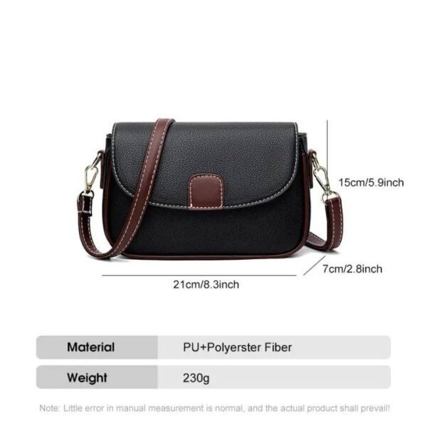 PU Leather Waterproof  Handbag for Women – Small Crossbody, Shoulder Bag with Zipper Pockets(Red)