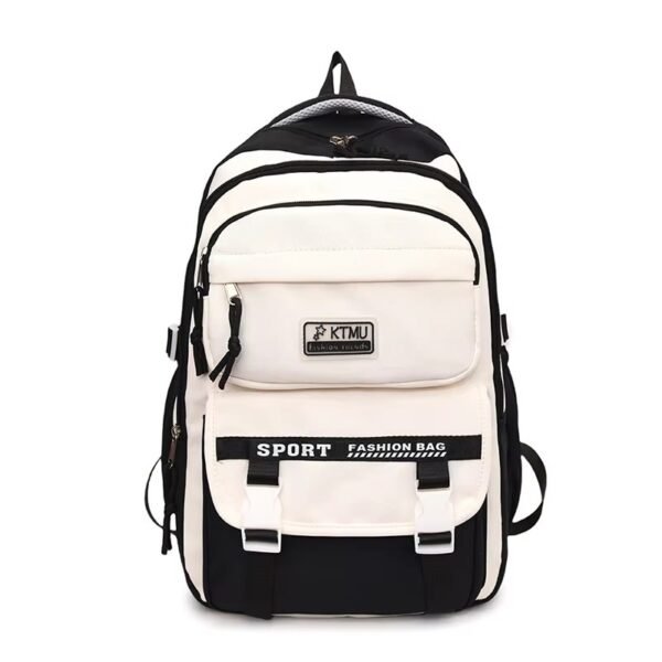 Academy Style Lightweight School & College Backpack – Oxford Softback Laptop Compartment Bag (Black)