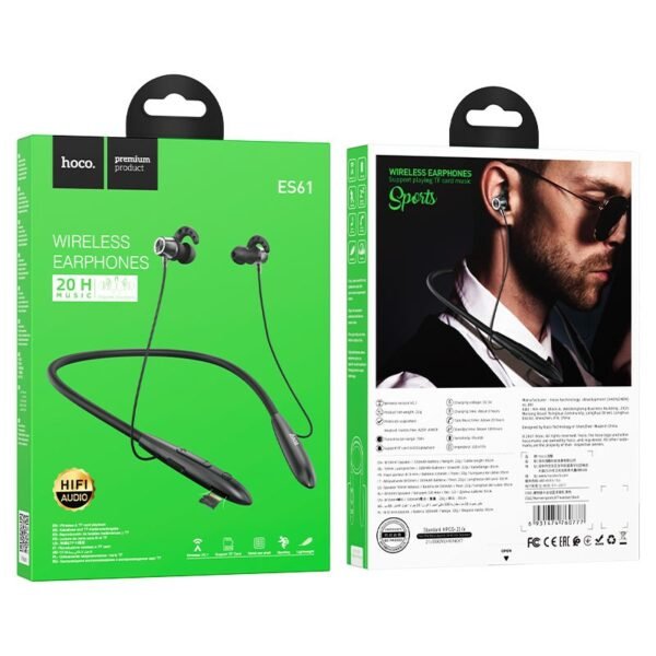 Hoco ES61 Neckband Wireless Headphones  Bluetooth 5.1 20H Playtime Lightweight Headset