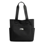 Women’s Nice Coat Leather Shoulder Handbag – Large Capacity Fashion Tote Bag (Black)