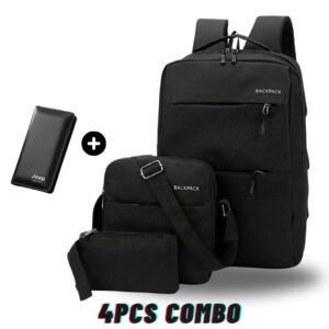 4PCS Laptop Anti-Theft USB-Compatible BackPack for men and women
