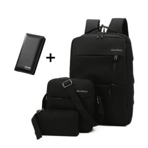 4PCS Laptop Anti-Theft USB-Compatible BackPack for men and women