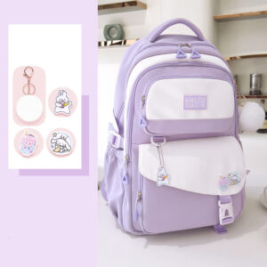 Lightweight Korean Style Kids School Backpack-PURPLE