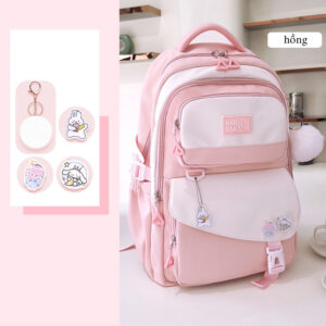 Lightweight Korean Style Kids School Backpack-PINK