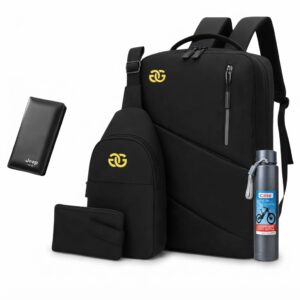 5 PCS GG black Men’s Backpack Combo
